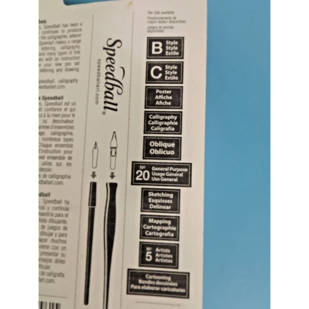 Speedball Calligraphy Lettering Pen Set - Holder & 6 nibs